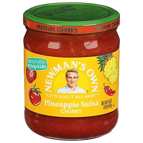 Newmans Own Salsa Medium Chunky Pineapple Jar 16 Oz Jewelosco