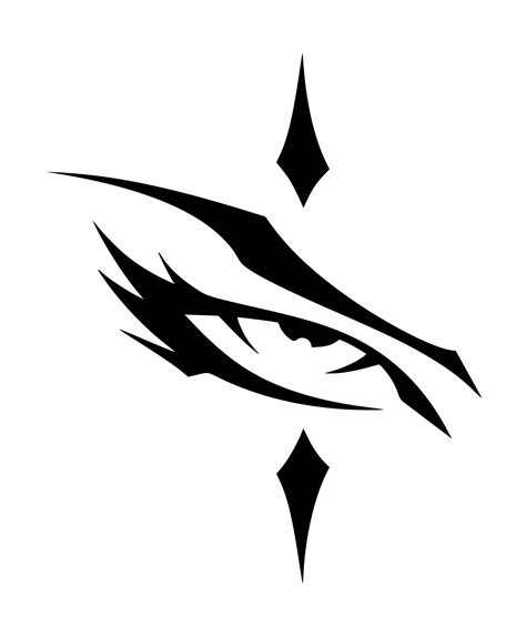 Angry Eye Tribal Tattoo PNG Transparent SVG Vector | OnlyGFX.com