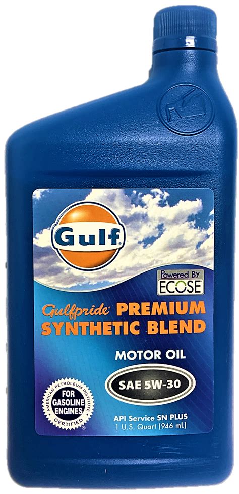 Gulf Premium Synthetic Blend Sae 5w 30 Api Sn Plus The Petroleum