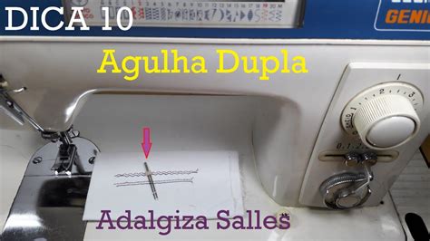 Dica10 Como usar Agulha Dupla na máquina de costura Elgin Genius antiga