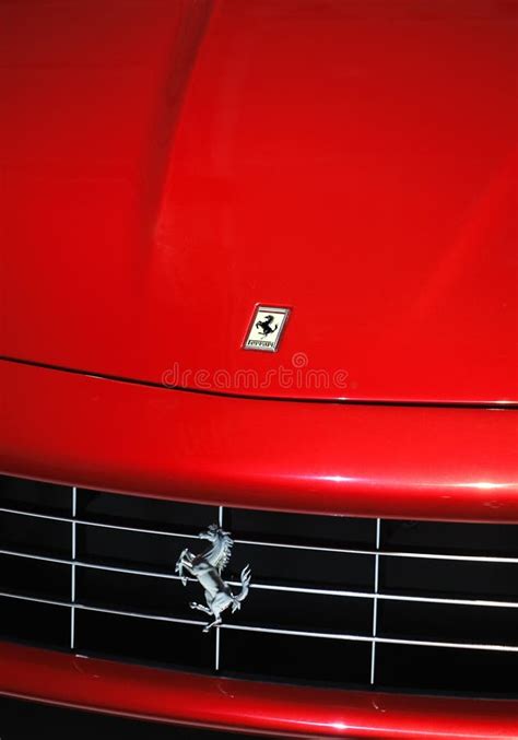 Ferrari Logo On Red Sport Car Editorial Stock Photo Image Of Ferrari