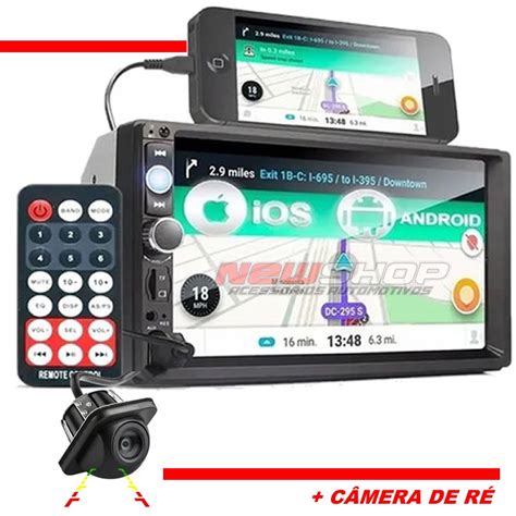 Central Multim Dia Usb Mp Player Pol Din Ford Celta Shopee Brasil