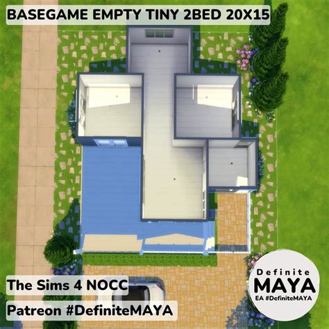 Basegame Empty Tiny Bed X Definitemaya Sims Houses Layout