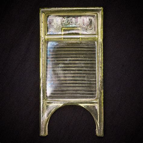 Vaseline Glass Colgate Soap Washboard Vintage Yellow Uranium Etsy