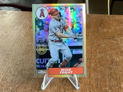 Topps Chrome Bc Mike Trout Los Angeles Angels Ebay