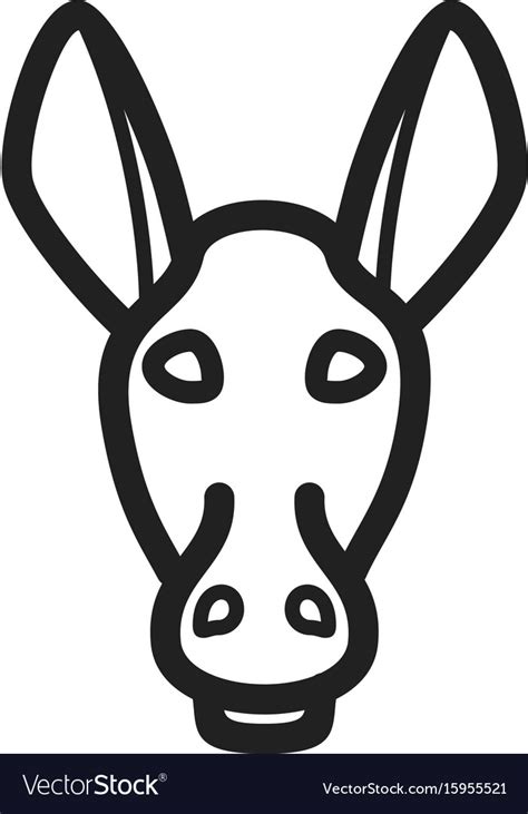 Donkey face Royalty Free Vector Image - VectorStock