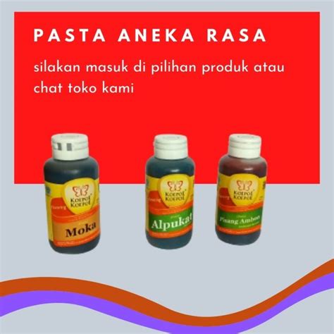 Pasta Perisa Makanan Koepoe Koepoe Kupu Kupu Nangka Cocopandan Moka