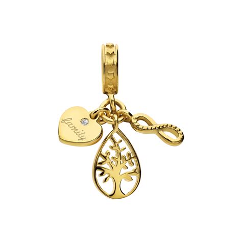 Zilveren Goldplated Bedel Tree Of Life Infinity En Hart Lucardi Nl