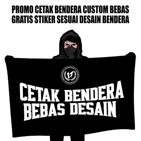 Jual Promo Cetak Benderahandflag Desain Bebas Free Stiker Sesuai