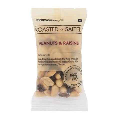 Roasted And Salted Peanuts And Raisins 40 G Za