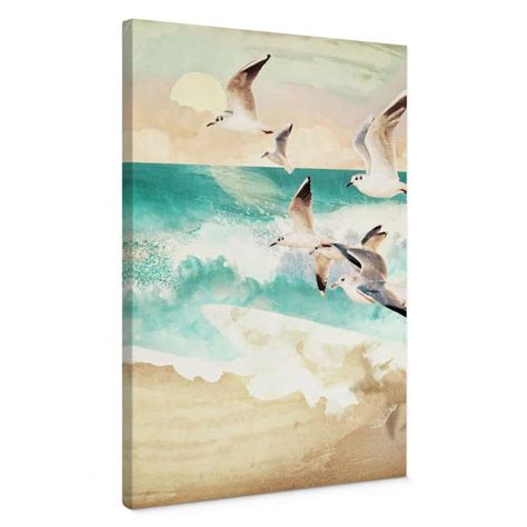 Leinwandbild M Wen Am Strand Spacefrog Designs Wall Art De