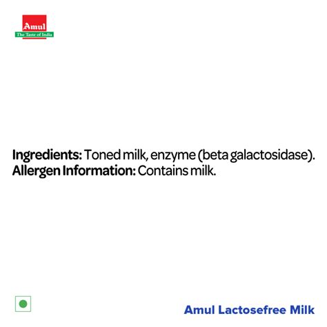 Amul Lactose Free Milk Ml Pack Of