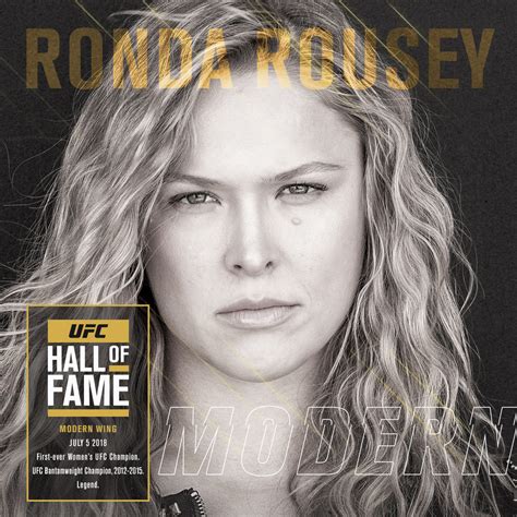 Rowdy” Ronda Rousey Makes History As First Woman Selected For