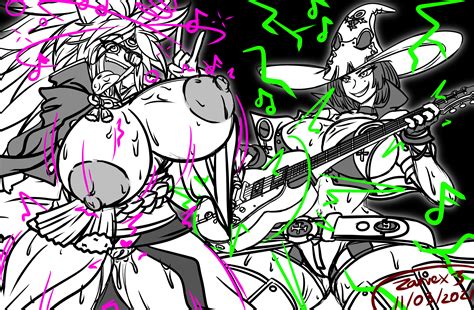 Rule 34 2girls Baiken Black Hair Breasts Out Guilty Gear Guitar Happy