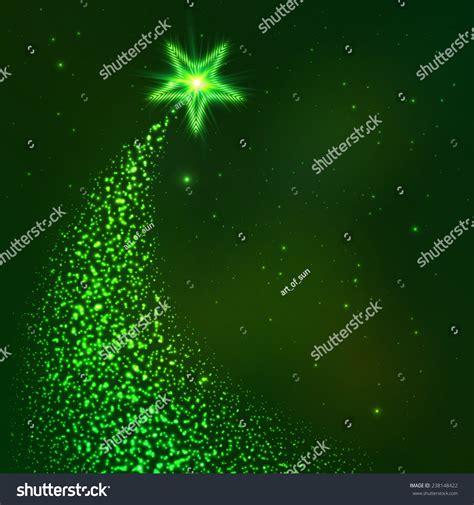 Green Star Way Cosmic Christmas Tree Stock Photo 238148422 : Shutterstock