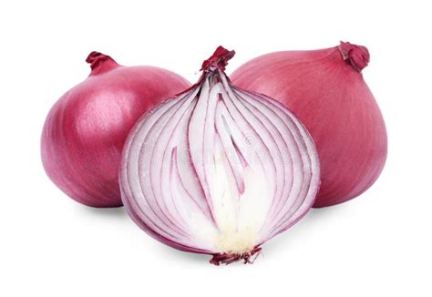 Ripe Fresh Red Onions Isolated On White Stock Image Image Of Natural