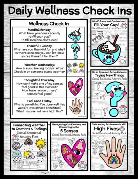 Wellness Activities for Social Emotional Learning, Character Education