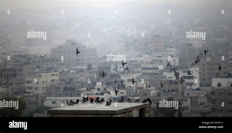 Gaza Gazastreifen Palästinensische Gebiete 20 Juli 2014 Rauch