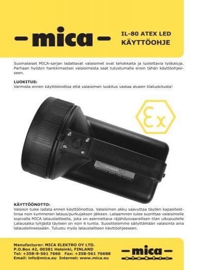 IL 80 ATEX LED Mica Elektro OY Ltd