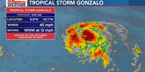 Tropical Storm Gonzalo Forms in the Atlantic - Mikey Live