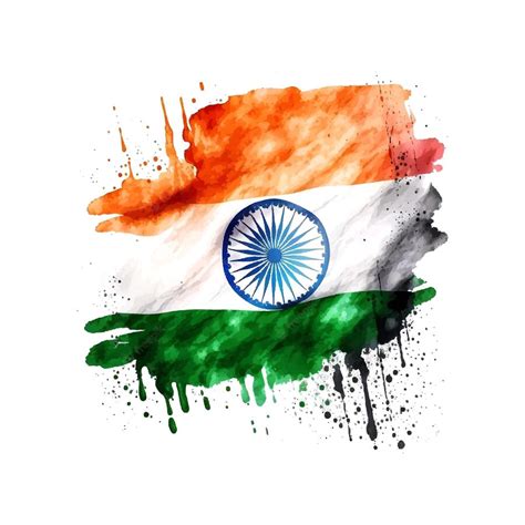 Premium Vector | Flag india watercolor Country flag National symbol ...