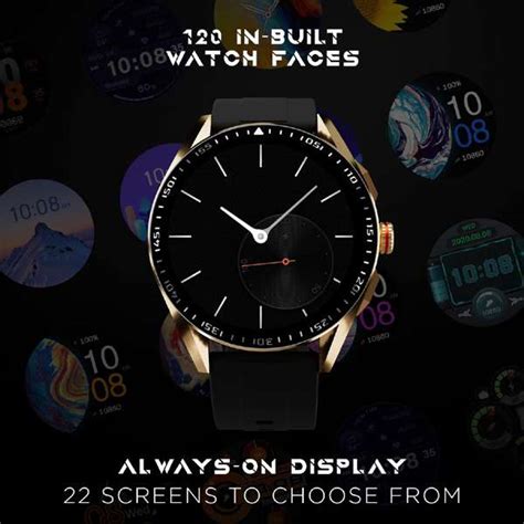 Fire Boltt Invincible Plus Amoled Display Smartwatch Gold Black