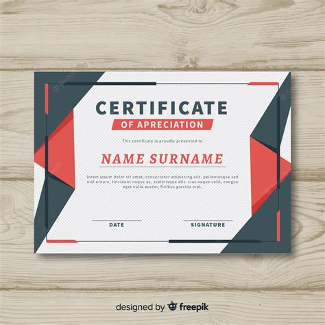 Premium Vector | Abstract certificate template