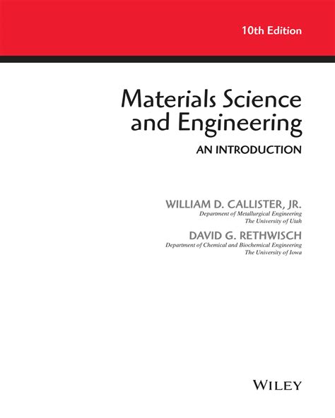 Solution Materials Science And Engineering An Introduction By William