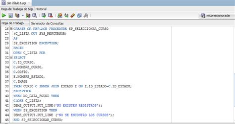 Ref Cursor En Oracle Pl Sql