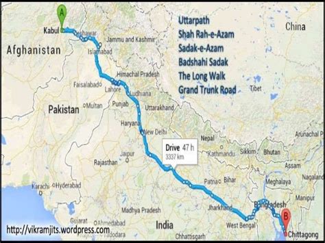 Grand Trunk Road Map