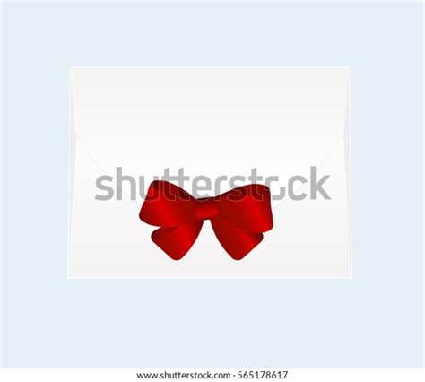 Envelope Shiny Red Satin Bow Illustration Stock Vector Royalty Free