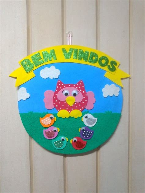 Enfeite de porta de boas vindas para educação infantil Novelty