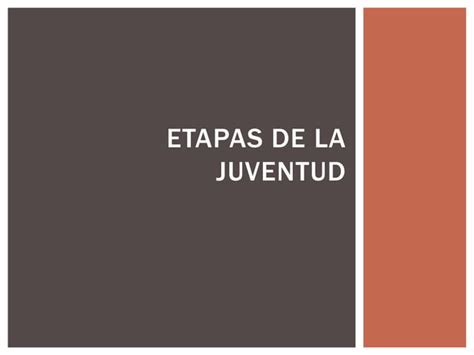 Etapas De La Juventud Ppt