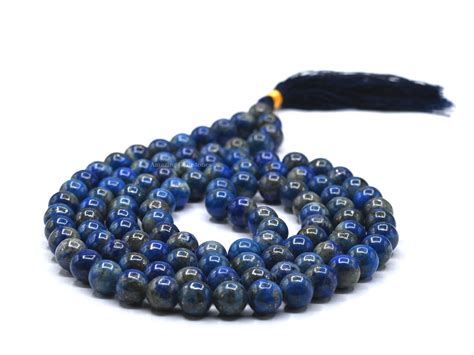 Lapis Lazuli Mala Prayer Beads Necklace Healing Crystal Meditation