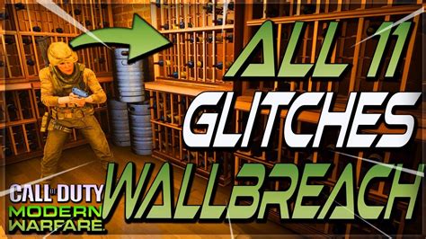 COD MW ALL 11 WORKING WALLBREACH GLITCH Secret Rooms Under Out Of