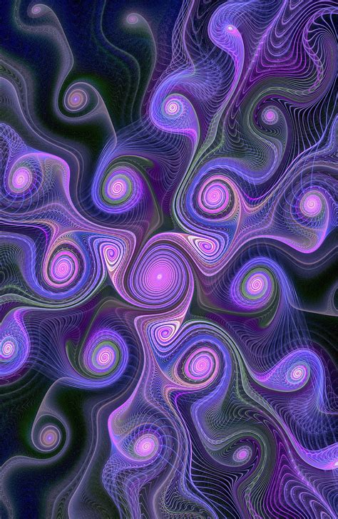 Abstract Circles Fractal Rotation Swirling Involute Curls Hd