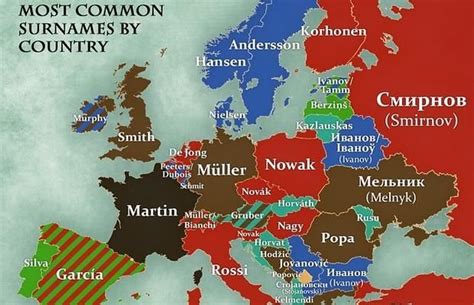 El Mapa Que Muestra Cu Les Son Los Apellidos M S Comunes En Cada Pa S Y