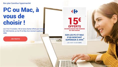 Consomac Carrefour 15 tous les 100 dépensés sur le Mac