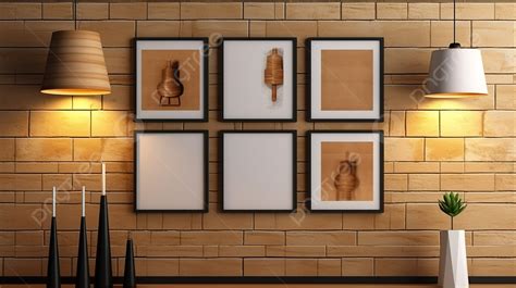 Wall Mounted Picture Frames In 3d Renderings Background Painting Frame