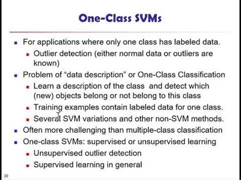 Ch One Class Svm Youtube