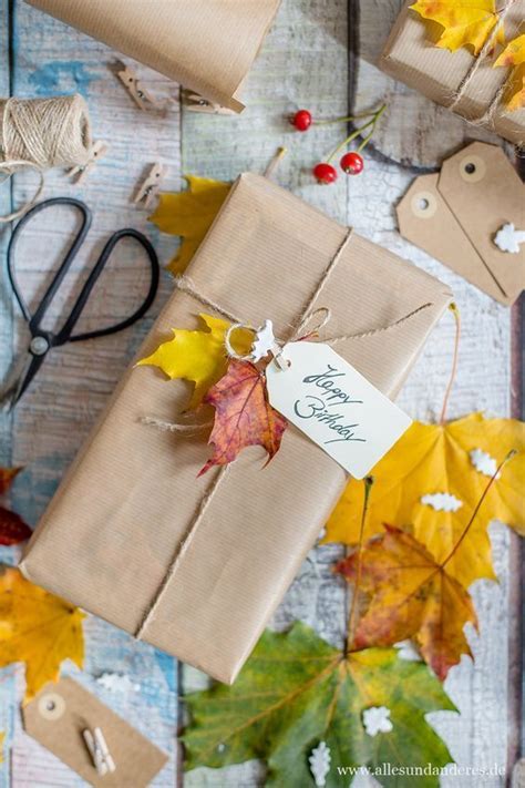 DIY Verpackungsideen für Geburtstagskinder im Herbst