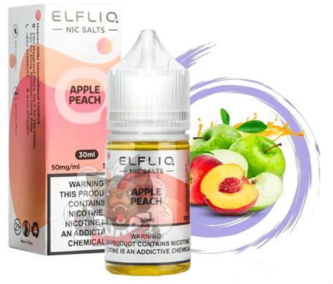 Жидкость Elfliq Apple Peach [ 50 Mg 30 Ml ] для электронных