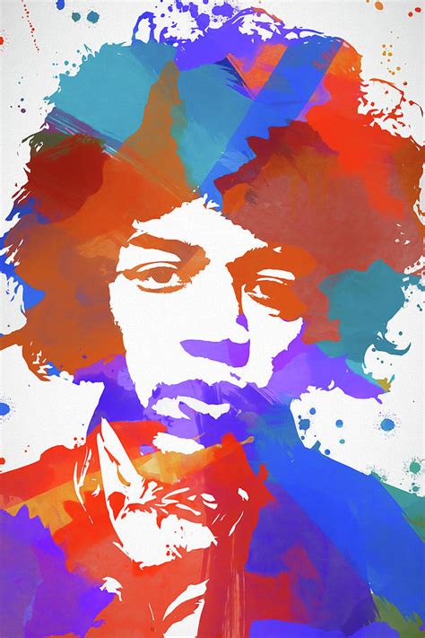 Hendrix Color Splash Painting By Dan Sproul Fine Art America