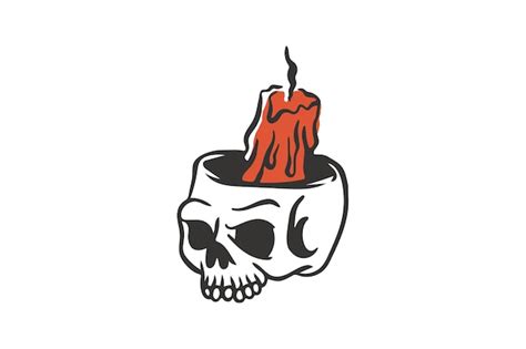 Vela Calavera Vector Premium