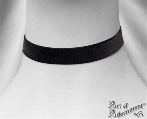 Custom Size 16mm Plain Black Velvet Ribbon Choker Necklace Art Of