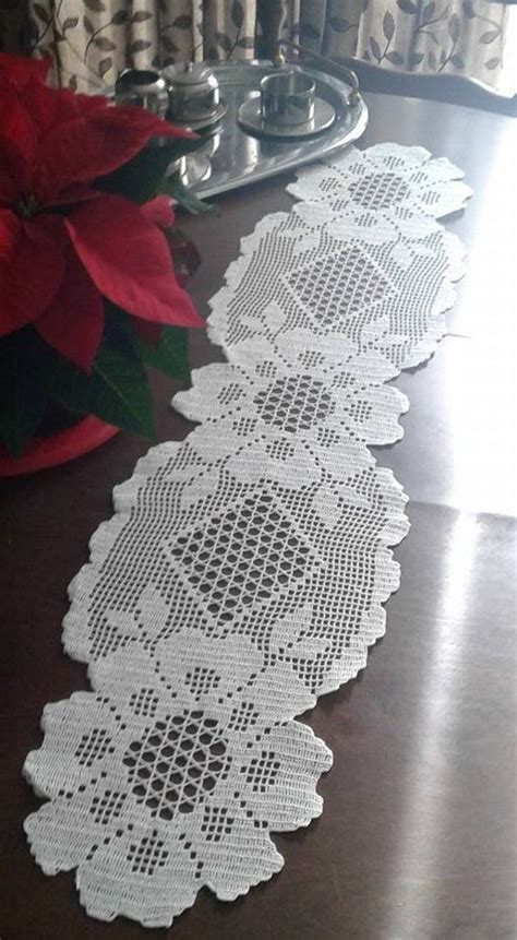 Hand Made Crochet Table Runner Etsy Uncinetto Schemi Uncinetto