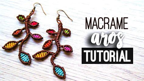 Aros con ramas macrame tutorial como hacer diy Earrings Cómo