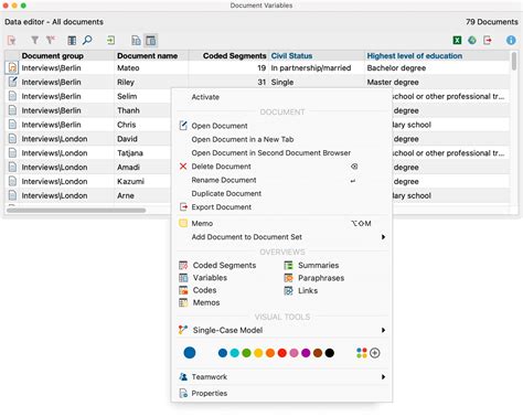 Maxqda 2022 Online Manual Managing Table Overviews