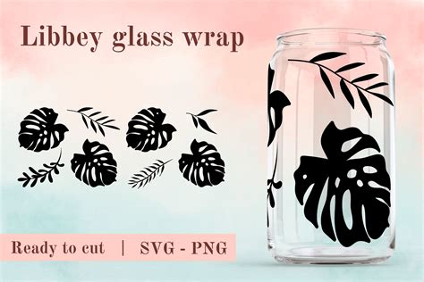 16oz Glass Can Full Wrap Svg Libbey Graphic By Cuteshopclipart