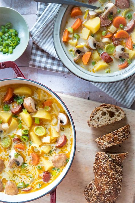 Herzhafte Kartoffelsuppe Mit W Rstchen Home And Herbs